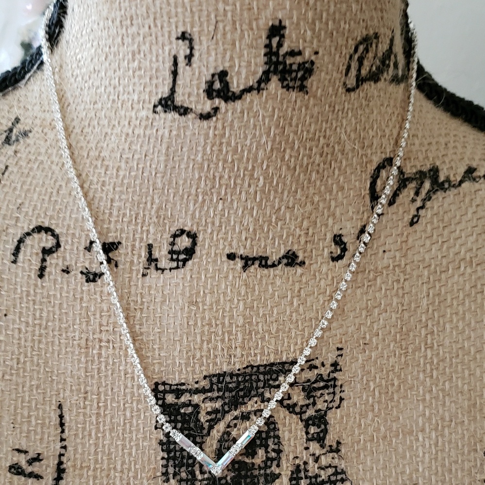 ❤5 for $25❤ Rhinestone Crystal Diamond Necklace - Picture 2 of 2